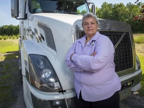 Long-haul trucker Johanne Couture.