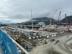 A view of the LNG Canada site.