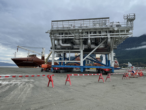The LNG Canada terminal under construction in Kitimat B.C. on Sept. 28, 2022.
