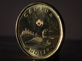 The Canadian dollar was trading 0.5 per cent lower at $1.3330 per U.S. dollar, or 75.02 U.S. cents, after touching its weakest level since November 2020 at $1.3344.