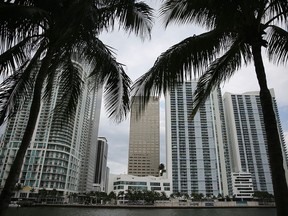 Condo buildings in Miami Beach, Florida.