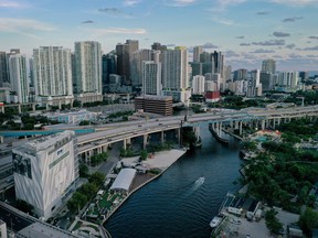 Apartment buildings in Miami.