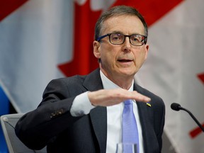 Bank of Canada Governor Tiff Macklem takes part in a news conference in Ottawa.