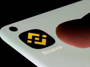 The Binance app on a smartphone.