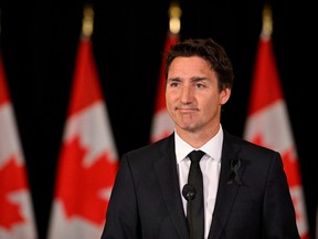 Premierminister Justin Trudeau nach einer Kabinettsklausur in Vancouver, BC