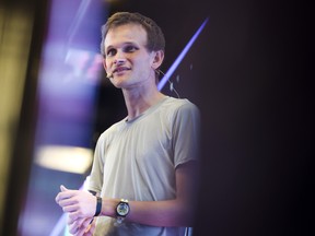 Ethereum co-founder Vitalik Buterin speaking at ETHDenver on Feb. 18, 2022 in Denver, Colorado.