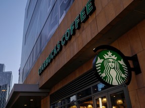 A Starbucks Corp. store in Los Angeles, California.