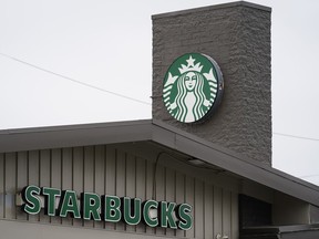 A Starbucks location in Havertown, Pa., Tuesday, April 26, 2022. Starbucks says it wants to start contract negotiations next month at 238 U.S. stores that have voted to unionize. The Seattle coffee giant said Monday, Sept. 26 it sent letters to stores in 36 states and the District of Columbia offering a three-week window to start negotiations.