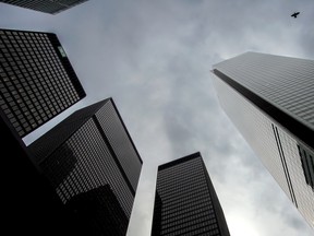 Bank towers in Toronto's financial district.