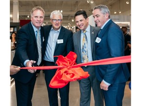 From left to right: Eric Beam, Senior Director, The Brick – Commercial Division; David West, Mayor of Richmond Hill; Michael Gnat, Midnorthern Appliance; Mike Walsh, President & CEO, LFL Group
