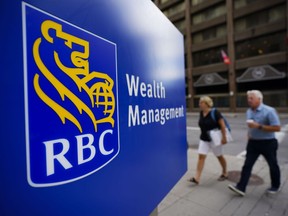 Royal Bank of Canada Wealth Management (RBC) signage is pictured in Ottawa on Wednesday Sept. 7, 2022.