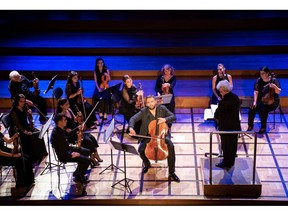 Solo cellist Sevak Avanesyan performing with Artsakh Chamber Orchestra.