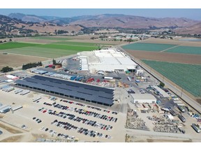 The Taylor Farms facility in San Juan Bautista, California, including newly installed solar arrays.