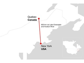 The CHPE link will enable the delivery of hydropower between Québec, Canada and New York City, the United States.