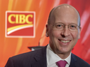 Victor Dodig ist Geschäftsführer von CIBC.  Dodig sagte auf einem Gipfeltreffen in Toronto, dass „der Stimulus der Covid-Hilfe immer noch im System ist“.