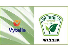 The Business Intelligence Group named Vytelle a Sustainability Leadership Award winner in the 2022 Sustainability Awards program.