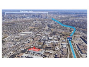 The 78,350 sf building on a 3.43-acre site is located 6 miles west of Downtown Dallas, immediately north of I-30.