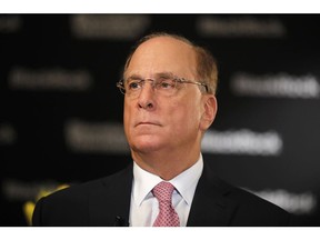Larry Fink, chief executive officer of BlackRock Inc., pauses ahead of a Bloomberg Television interview at the Blackrock Inc. wealth symposium in Zurich, Switzerland, on Thursday, March 7, 2019. Policy mistakes such as a hard Brexit pose the greatest risk amid a synchronized global slowdown, according to Blackrock Vice President Philipp Hildebrand.