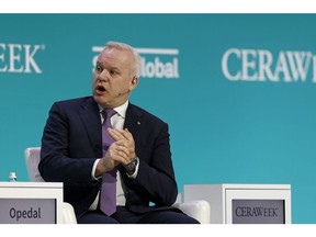 Anders Opedal, president and chief executive officer of Equinor ASA, speaks during the 2022 CERAWeek by S&P Global conference in Houston, Texas, U.S., on Friday March 11, 2022. CERAWeek returned in-person to Houston celebrating its 40th anniversary with the theme "Pace of Change: Energy, Climate, and Innovation."