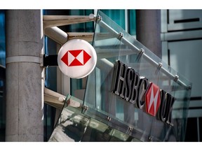 A HSBC Holdings Plc bank branch in the City of London, U.K., on Tuesday, April 26 2022. HSBC is one of the banks along with Barclays Plc, Lloyds Banking Group Plc and NatWest Group Plc reporting earning this week. Photographer: Chris J. Ratcliffe/Bloomberg