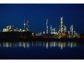 The PCK Schwedt oil refinery, operated by PCK Raffinerie GmbH which is controlled by Rosneft Oil Co., in Schwedt, Germany, on Monday, May 9, 2022. A plan to ban Russian oil imports by the end of the year threatens to choke off supplies to the facility in the small town of Schwedt, which would cripple Berlin and much of eastern Germany in the process.