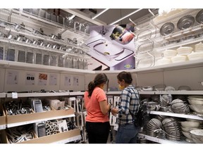 Customers view kitchen tools for sale at an Ikea store during opening day in San Andres Cholula, Puebla state, Mexico, on Thursday, Aug. 11, 2022. One year and four months after opening its first physical store in Mexico, Ikea opened its second retail location in Puebla state.