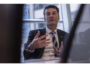 Roy Gori, chief executive of Manulife Financial Corp., speaks during an interview in New York, U.S., Friday, Sept. 30, 2022. Manulife provides financial protection products and investment management services to individuals, families, businesses and groups .