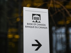 Tiff Macklem signals further rate hikes as economists place bets on height 4 A sign for the Bank of Canada in Ottawa.