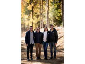 The four partners of Domaine Johannsen, from left to right, Tyler Harden, Louis-Philippe Therrien, Anna-Isabelle Morency-Botello and Chris Harden.