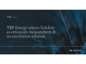 TRP Energy selects Validere as emissions measurement and reconciliation solution.
