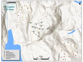 Figure 1: EV Zone Drill Hole Locations