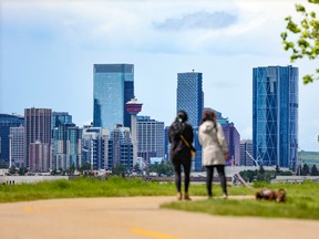 A view of the downtown Calgary skyline.