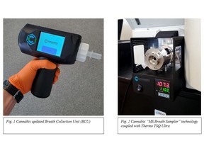 Cannabix updated Breath Collection Unit (BCU) Cannabix "MS Breath Sampler" technology