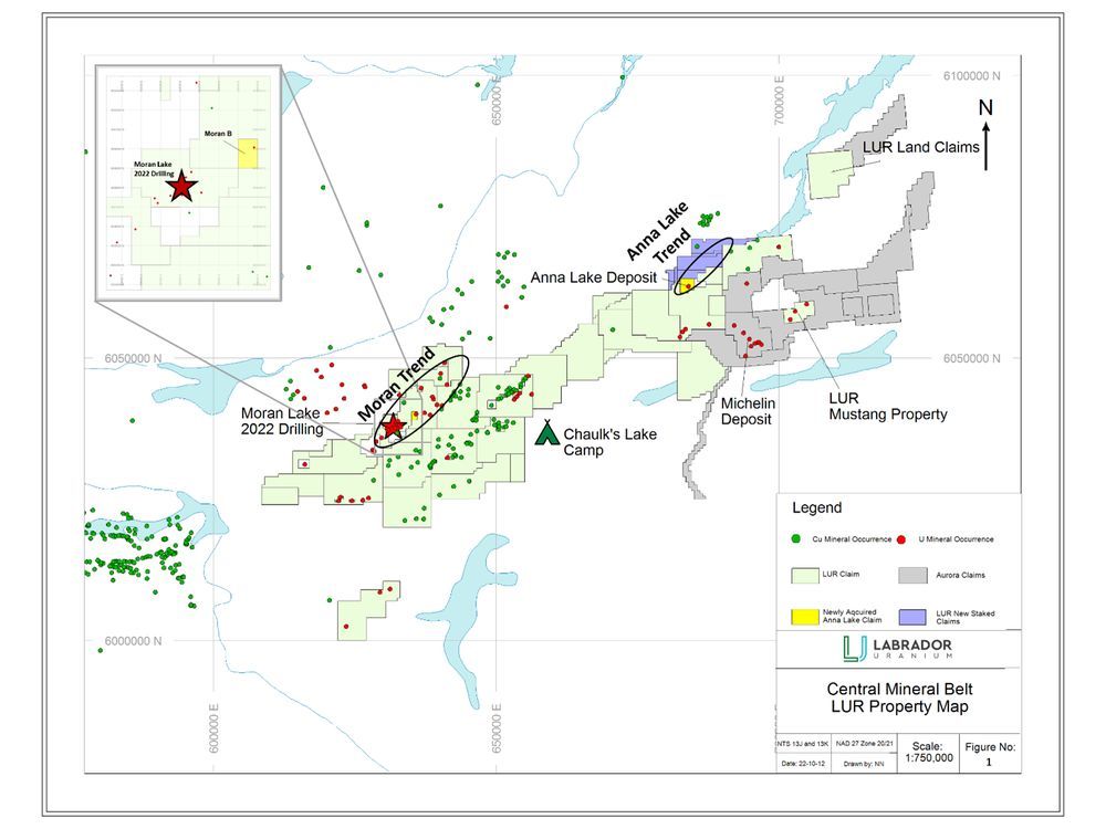 Labrador Uranium Signs Purchase Agreement to Acquire Anna Lake and