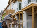 The annual rate of housing starts in Canada jumped 11% in September.