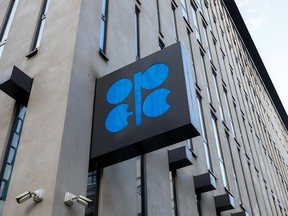 OPEC logo on side of Vienna headquaters