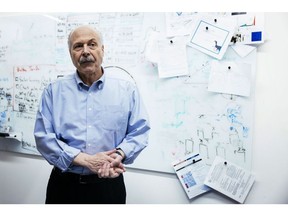 Professor David Awschalom, founding director of the Chicago Quantum Exchange, poses for a portrait in front of a whiteboard at a quantum computing lab at the University of Chicagos Eckhardt Research Center in Chicago, IL, U.S., on Wednesday, Oct. 19, 2022.
