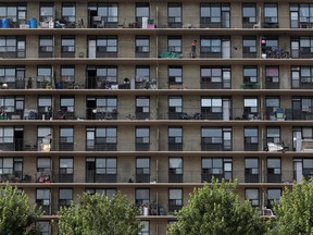 An apartment building in the Parkdale neighbourhood of Toronto.