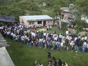 Members of Inzá, a community-based organization of peasants in Cauca, Colombia, gather for a General Assembly of the Asociación Campesina de Inzá Tierra Adentro in 2011. The group will be one of hundreds of nonprofits aided in Colombia, Peru and Venezuela by the $80 million Ford Foundation donation. (Dejusticia via AP)