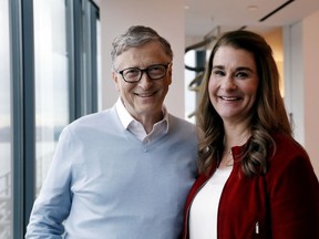 FILE - In this Feb. 1, 2019 photo, Bill and Melinda Gates pose for a photo in Kirkland, Wash. The Bill & Melinda Gates Foundation announced Wednesday, Oct. 19, 2022 that it is making grants of more than a $1 billion as part of a sweeping national plan to improve math education over the next four years to help students land well-paying jobs when they graduate, given research that shows the connection between strong math skills and career success.