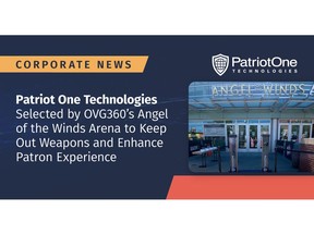 Patriot One Technologies Selected by OVG360's Angel Of The Winds Arena to Keep Out Weapons and Enhance Patron Experience