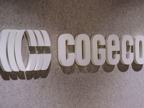 The Cogeco logo is seen in Montreal on Thursday, October 22, 2020.