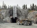 Pure Gold Mining Inc has suspended operations at its mine in Red Lake, Ont.