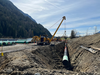 Workers lay pipeline for the Trans Mountain project from Alberta to the B.C. coast. Ottawa purchased the venture in 2018 from the original owner, Kinder Morgan.