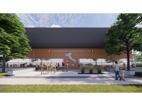 Villa Charities Italian Canadian Immigrant Tribute at the Columbus Centre | Rendering by Brown + Storey Architects Inc. The installation is set to break ground in 2023. Villa Charities announced that honourary plaques are available to purchase beginning today.