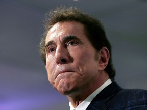 FILE - This March 15, 2016, file photo, shows casino mogul Steve Wynn at a news conference in Medford, Mass. A federal judge on Wednesday, Oct. 12, 2022, dismissed a Justice Department lawsuit that sought to force longtime casino developer Steve Wynn to register as a foreign agent because of lobbying work it said he conducted at the behest of the Chinese government during the Trump administration.