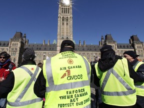 Aveos workers protest in Ottawa