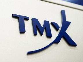 The TMX Group logo is shown in Toronto on Friday June 28, 2013.