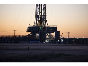 An active oil drilling rig stands in Midland, Texas. Photographer: Matthew Busch/Bloomberg