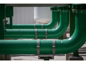 Pipework during the final stages of construction at Iberdola SA's Puertollano green hydrogen plant in Puertollano, Spain, on Thursday, May 19, 2022. The new plant will be Europe's largest production site for green hydrogen for industrial use. Photographer: Angel Garcia/Bloomberg